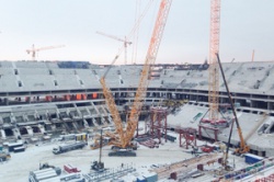 Для строительства футбольного стадиона «Зенит-Арена» в Санкт-Петербурге используют плиты ПЕНОПЛЭКС® 